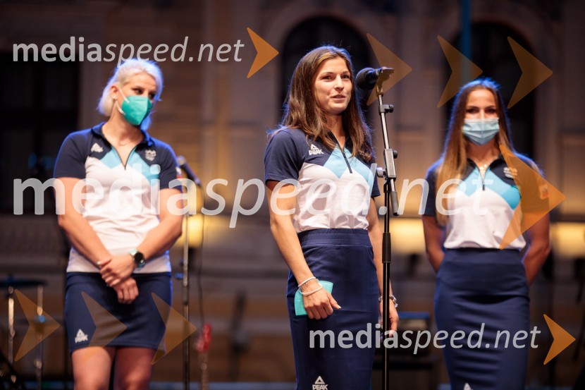 Sprejem olimpijske reprezentance na Kongresnem trgu
