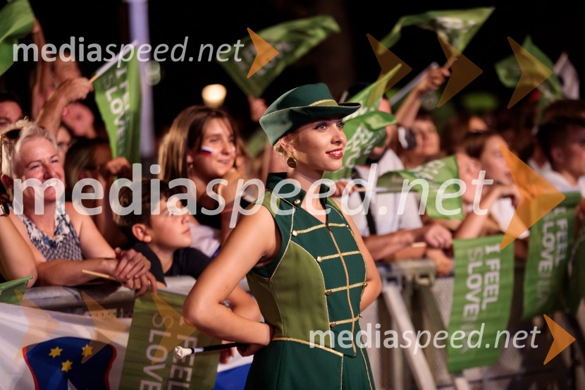 Sprejem olimpijske reprezentance na Kongresnem trgu