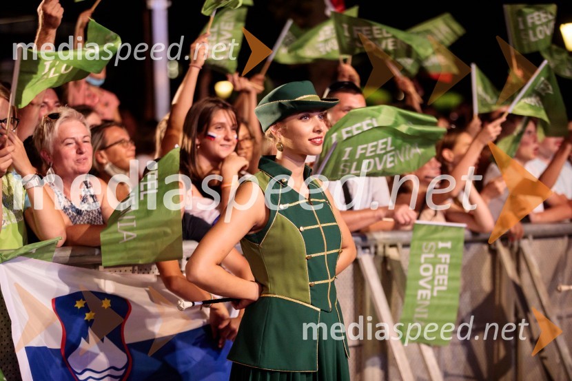 Sprejem olimpijske reprezentance na Kongresnem trgu