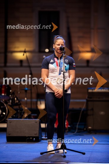  Tina Trstenjak, judoistkaSprejem olimpijske reprezentance na Kongresnem trgu
