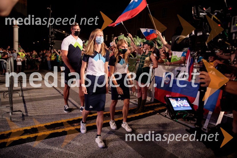 Sprejem olimpijske reprezentance na Kongresnem trgu