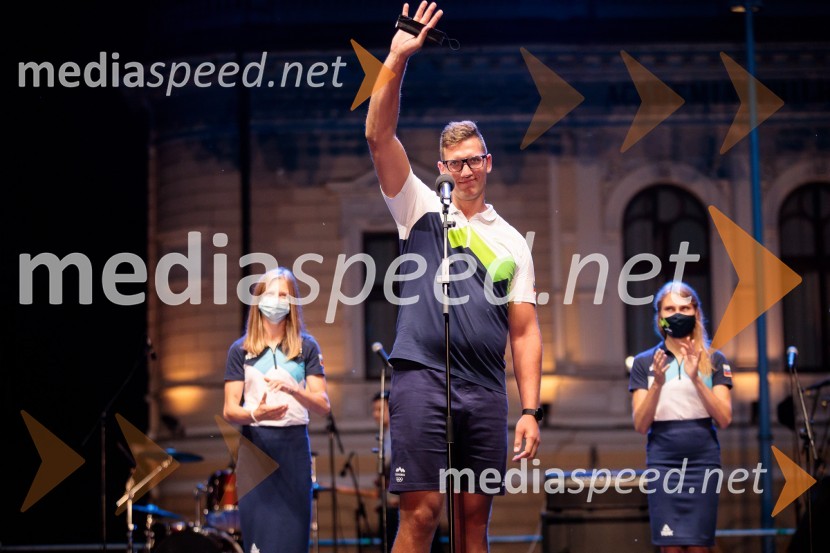 Sprejem olimpijske reprezentance na Kongresnem trgu