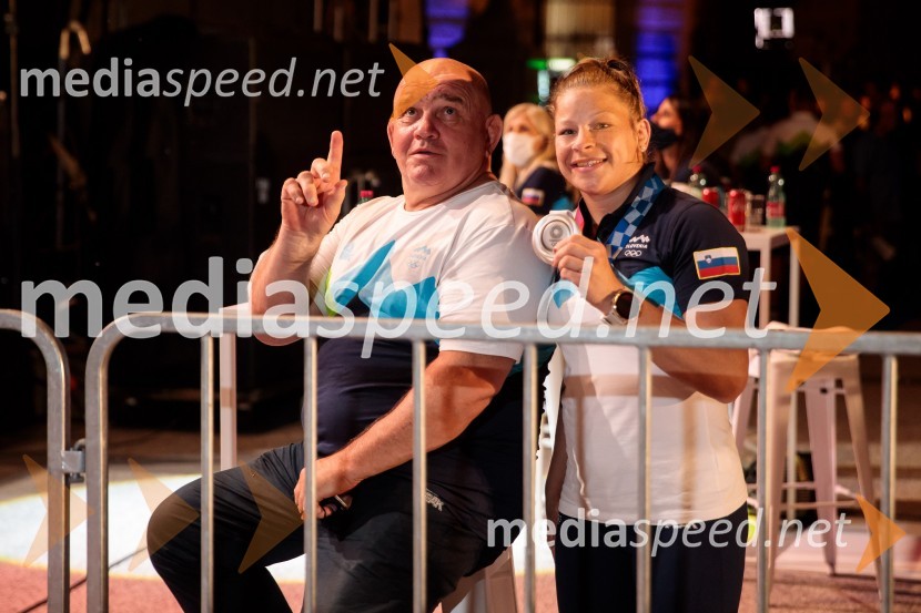 Sprejem olimpijske reprezentance na Kongresnem trgu