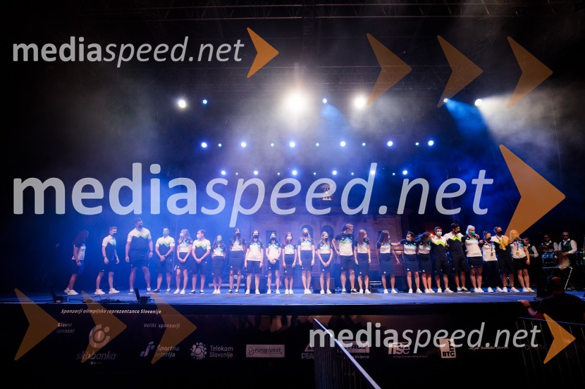 Sprejem olimpijske reprezentance na Kongresnem trgu
