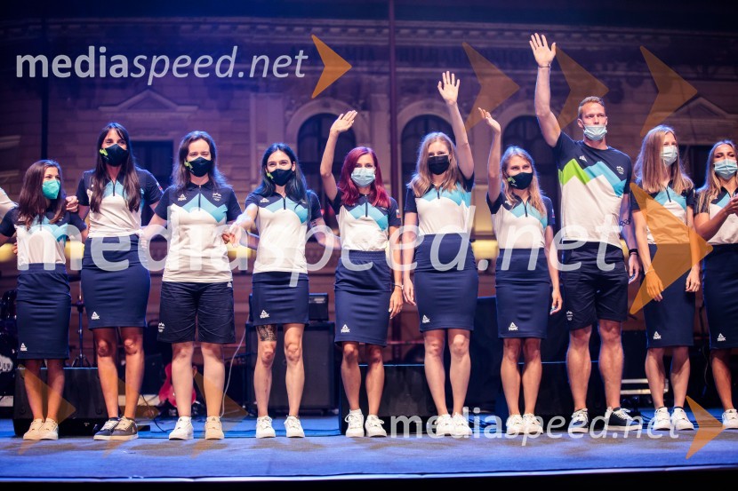 Sprejem olimpijske reprezentance na Kongresnem trgu