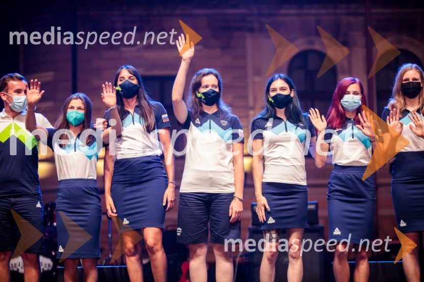 Sprejem olimpijske reprezentance na Kongresnem trgu