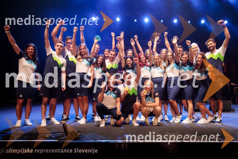 Sprejem olimpijske reprezentance na Kongresnem trgu