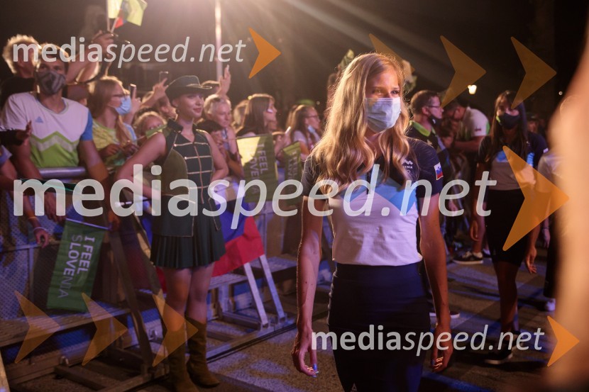 Sprejem olimpijske reprezentance na Kongresnem trgu