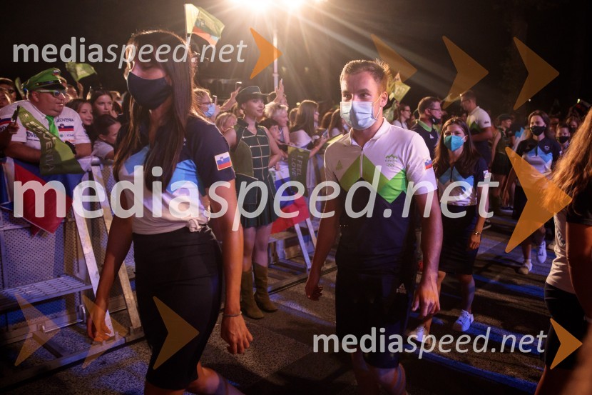 Sprejem olimpijske reprezentance na Kongresnem trgu