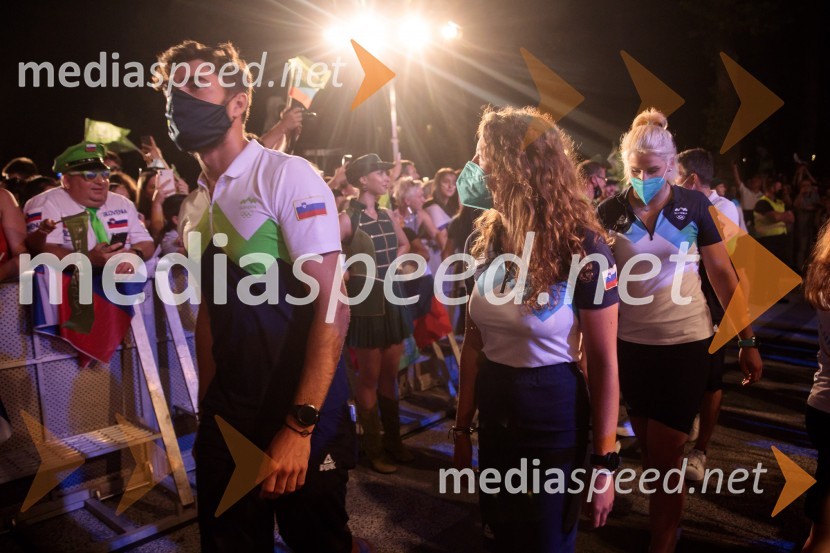 Sprejem olimpijske reprezentance na Kongresnem trgu