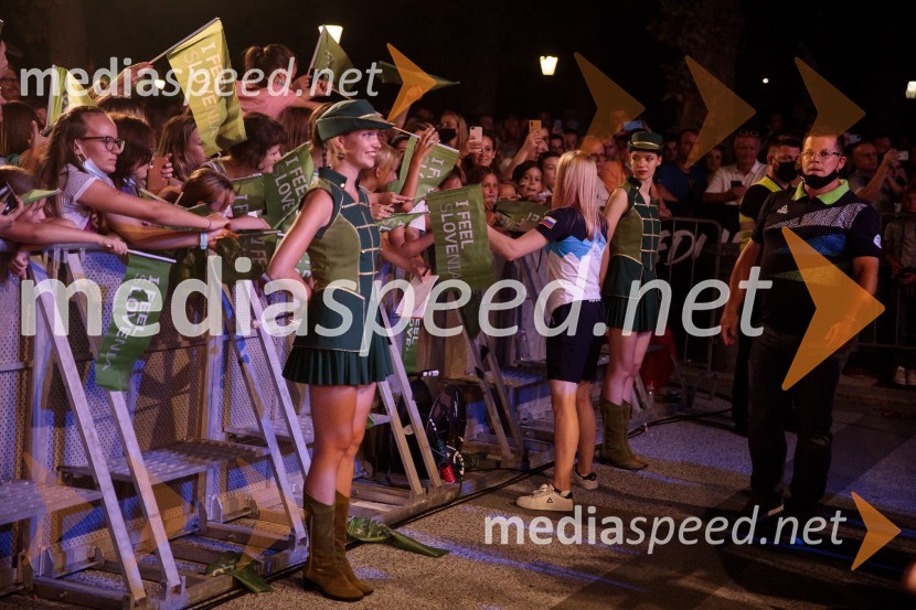 Sprejem olimpijske reprezentance na Kongresnem trgu