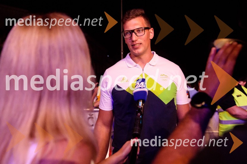 Sprejem olimpijske reprezentance na Kongresnem trgu