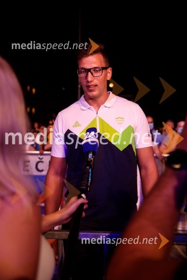 Sprejem olimpijske reprezentance na Kongresnem trgu