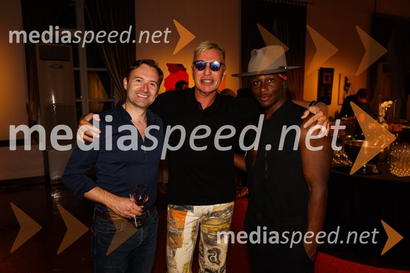  Alastair  Brookshaw;   Igor  Jelen-Iggy, koreograf, lastnik plesnega centra Igen;  Gregory  HaneyMuzikal Chicago, Festival Ljubljana 2021