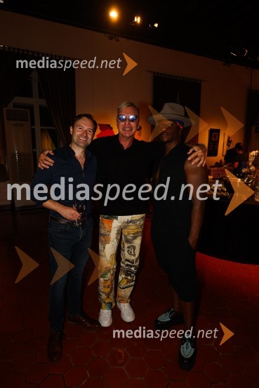  Alastair  Brookshaw;   Igor  Jelen-Iggy, koreograf, lastnik plesnega centra Igen;  Gregory  HaneyMuzikal Chicago, Festival Ljubljana 2021