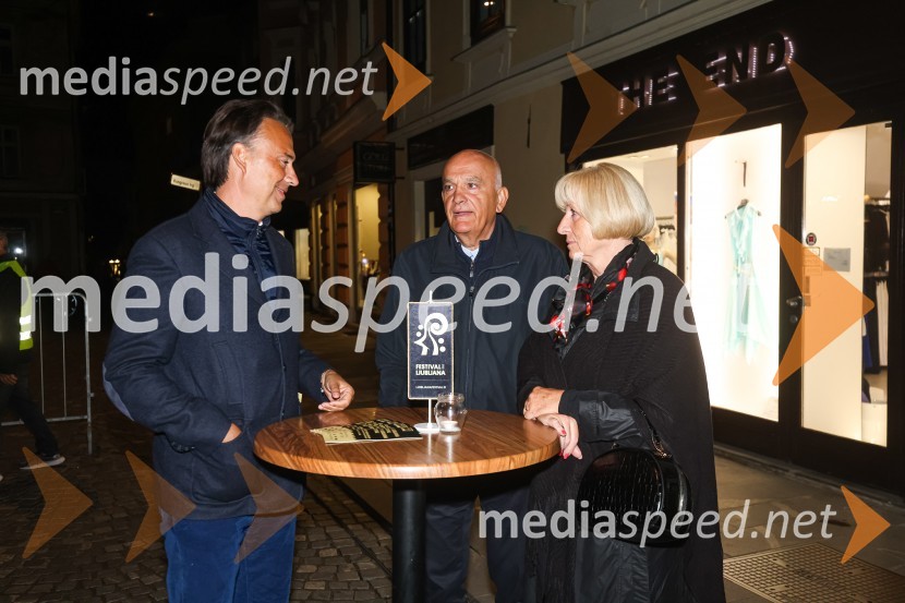  Tomislav  Čizmić, predsednik uprave, Mercator d.d.;  Miodrag Dakić;  Jadranka  Dakić, predsednica Sveta Festival LjubljanaMuzikal Lolita, Festival Ljubljana 2021