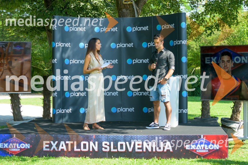  Tina Gaber, fotomodel;  Franko Bajc, zmagovalec resničnostnega šova Kmetija 2018Predstavitev Exatlon tekmovalcev 2021