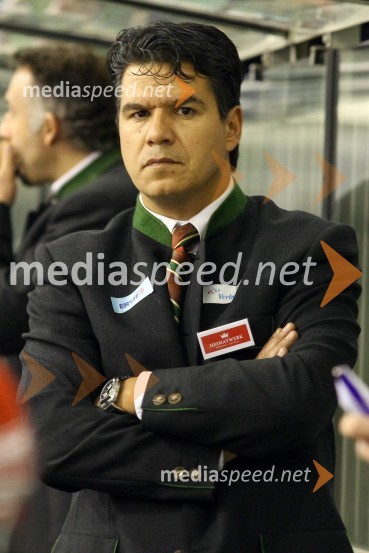 Emanuel Viveiros, trener EC KACHokej: Liga Ebel, 18. krog: Tilia Olimpija - EC KAC