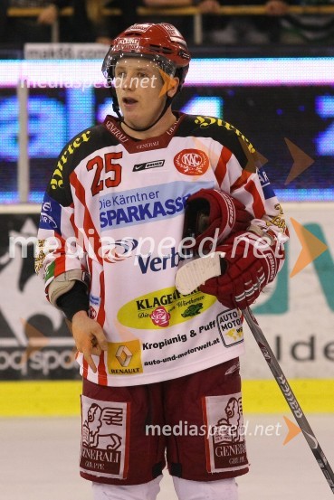 Kirk Furey, EC KAC, strelec druga golaHokej: Liga Ebel, 18. krog: Tilia Olimpija - EC KAC