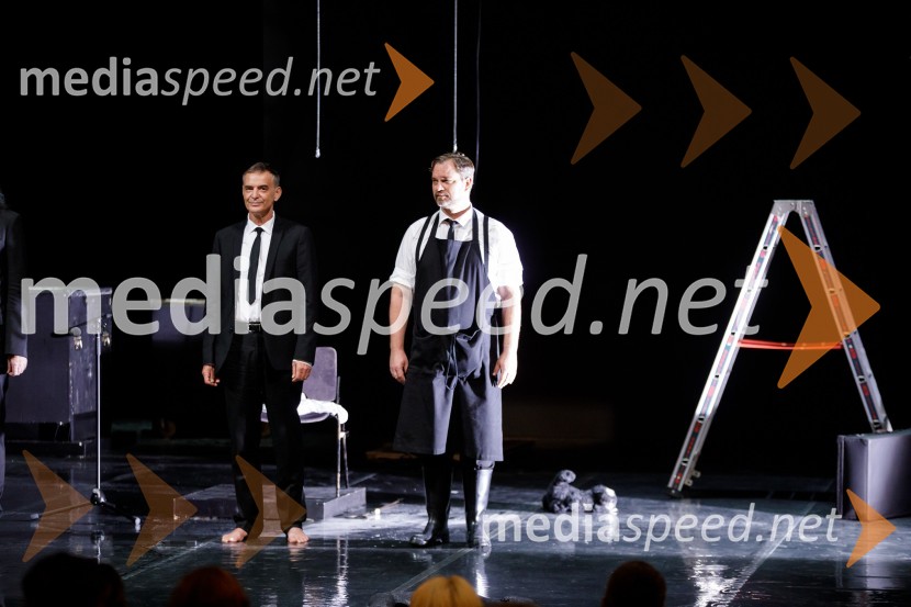   Igor  Samobor, igralec, ravnatelj SNG Drama Ljubljana;  Jurij  Zrnec, igralecKonec igre, premiera drame, SNG Ljubljana