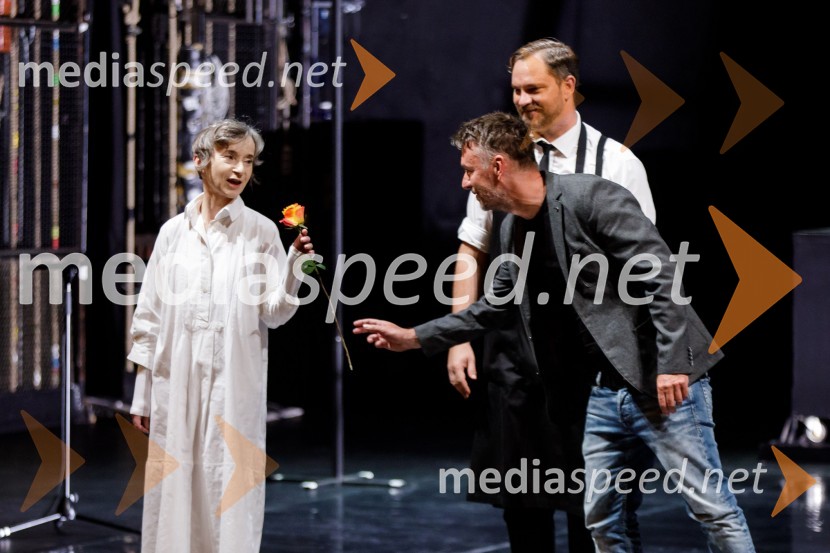  Veronika Drolc, igralka;  Diego de Brea, režiser;  Jurij  Zrnec, igralecKonec igre, premiera drame, SNG Ljubljana