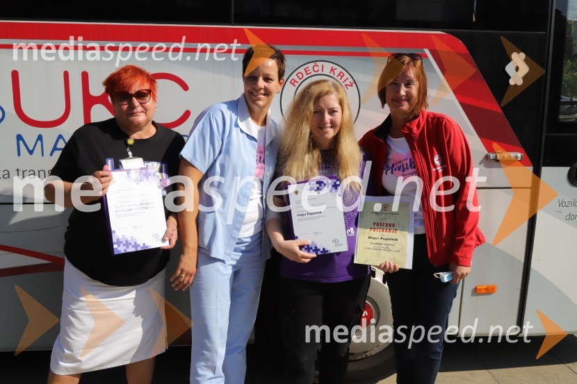  Erika Kavaš, dr. med., CTM UKC Maribor;  ... ;  Mojca Pepelnik, pobudnica akcije Vijol'čna kri za vse ljudi;  Tatjana  Žižek, strokovna sodelavka RK mariborKrvodajalska akcija Vijol'čna kri za vse ljudi 2021