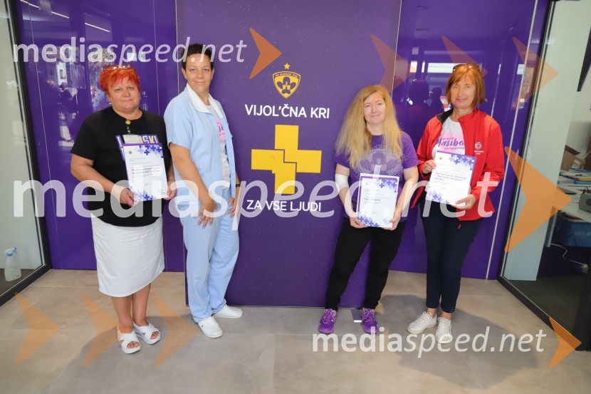  Erika Kavaš, dr. med., CTM UKC Maribor;  ... ;  Mojca Pepelnik, pobudnica akcije Vijol'čna kri za vse ljudi;  Tatjana  Žižek, strokovna sodelavka RK mariborKrvodajalska akcija Vijol'čna kri za vse ljudi 2021
