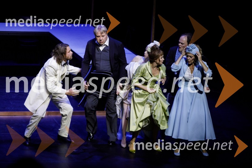  Tomo Tomšič, igralec;  Jožef Ropoša, igralec;  Iva Krajnc Bagola, igralka;  Mirjam Korbar, igralkaZimska poroka, premiera MGL Ljubljana