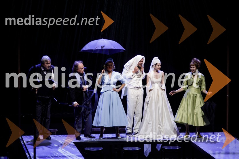  Jožef Ropoša, igralec;  Gašper Jarni, igralec;  Mirjam Korbar, igralka;  Tomo Tomšič, igralec;  Lara Wolf Završnik, igralka;  Iva Krajnc Bagola, igralkaZimska poroka, premiera MGL Ljubljana