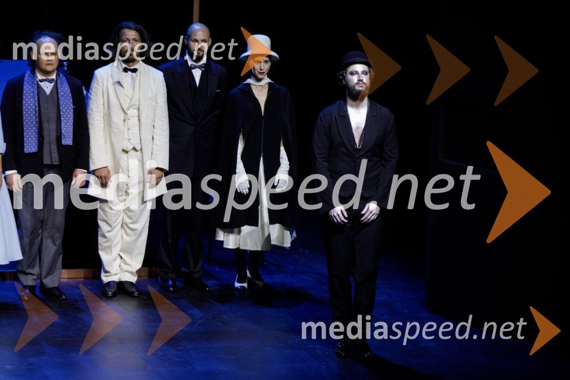  Gašper Jarni, igralec;  Tomo Tomšič, igralec;  Jaka Lah, igralec;  Nina Rakovec, igralka, pevka;  Gal  Oblak, igralec Zimska poroka, premiera MGL Ljubljana