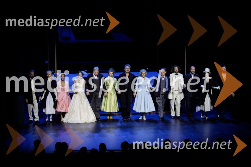 Igralci Matic Lukšič, Mojca Funkl, Viktorija Bencik Emeršič, Lara Wolf, Jožef Ropoša, Iva Krajnc Bagola, Lotos Vincenc Šparovec,  Mirjam Korbar, Gašper Jarni, Tomo Tomšič, Jaka Lah, Nina Rakovec, Viktorija Bencik Emeršič in Gal Oblak.  Zimska poroka, premiera MGL Ljubljana