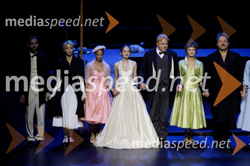  Matic Lukšič, igralec;  Mojca Funkl, igralka;  Viktorija Bencik Emeršič, igralka;  Lara Wolf Završnik, igralka;  Jožef Ropoša, igralec;  Iva Krajnc Bagola, igralka;  Lotos Vincenc Šparovec, igralecZimska poroka, premiera MGL Ljubljana