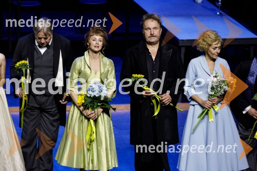  Jožef Ropoša, igralec;  Iva Krajnc Bagola, igralka;  Lotos Vincenc Šparovec, igralec;  Mirjam Korbar, igralkaZimska poroka, premiera MGL Ljubljana