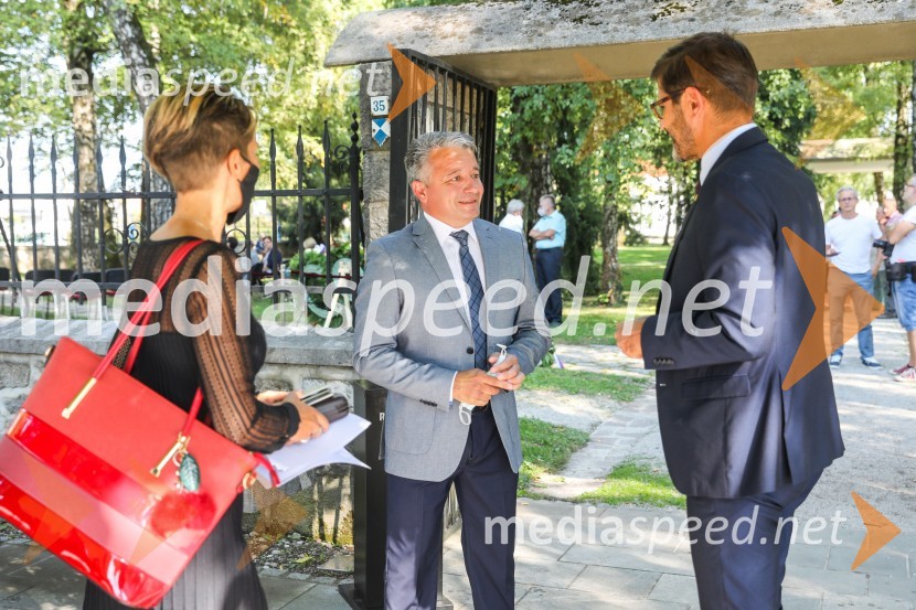  Luka Pisk, župan Občine Sovodnje ob Soči;  Matjaž Rakovec, župan Mestne občine Kranj91. obletnica smrti bazoviških junakov