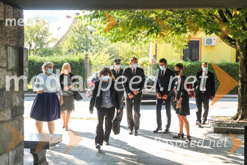  Borut Pahor, predsednik Republike Slovenije;  Matjaž Rakovec, župan Mestne občine Kranj91. obletnica smrti bazoviških junakov