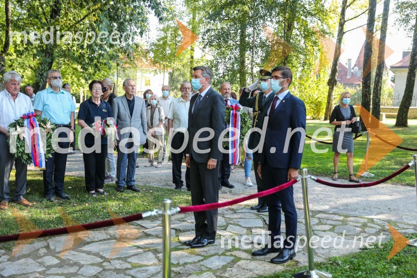  Borut Pahor, predsednik Republike Slovenije;  Matjaž Rakovec, župan Mestne občine Kranj91. obletnica smrti bazoviških junakov
