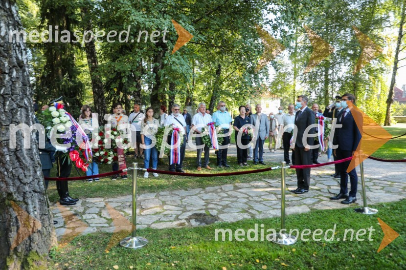  Borut Pahor, predsednik Republike Slovenije;  Matjaž Rakovec, župan Mestne občine Kranj91. obletnica smrti bazoviških junakov