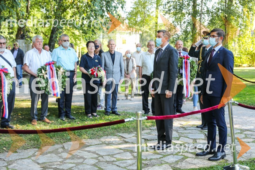  Borut Pahor, predsednik Republike Slovenije;  Matjaž Rakovec, župan Mestne občine Kranj91. obletnica smrti bazoviških junakov