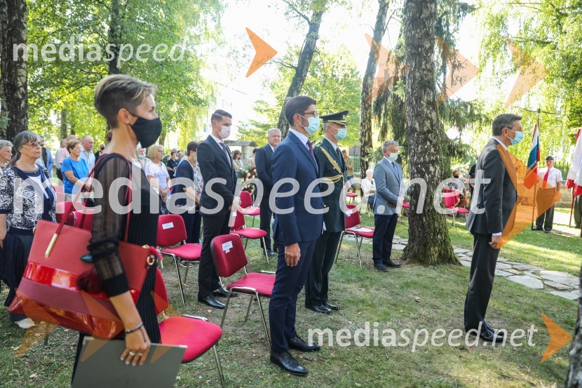  ... ;  Janez Černe, podžupan Mestne občine Kranj;  Matjaž Rakovec, župan Mestne občine Kranj;  Borut Pahor, predsednik Republike Slovenije91. obletnica smrti bazoviških junakov