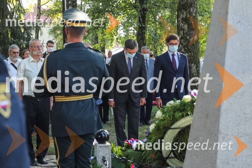  Borut Pahor, predsednik Republike Slovenije;  Matjaž Rakovec, župan Mestne občine Kranj91. obletnica smrti bazoviških junakov