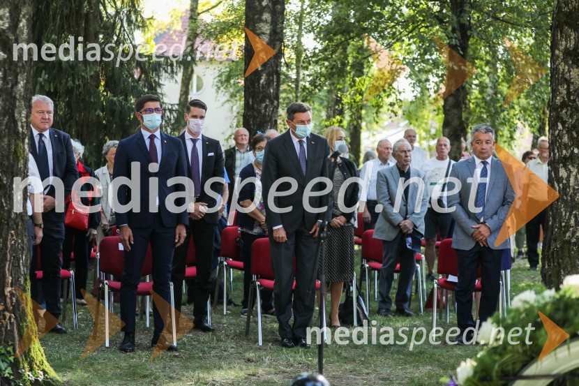  ... ;  Matjaž Rakovec, župan Mestne občine Kranj;  Janez Černe, podžupan Mestne občine Kranj;  Borut Pahor, predsednik Republike Slovenije;  Luka Pisk, župan Občine Sovodnje ob Soči91. obletnica smrti bazoviških junakov