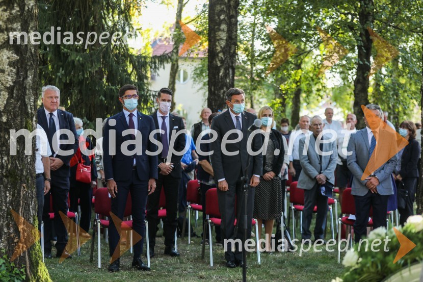  ... ;  Matjaž Rakovec, župan Mestne občine Kranj;  Janez Černe, podžupan Mestne občine Kranj;  Borut Pahor, predsednik Republike Slovenije;  Luka Pisk, župan Občine Sovodnje ob Soči91. obletnica smrti bazoviških junakov