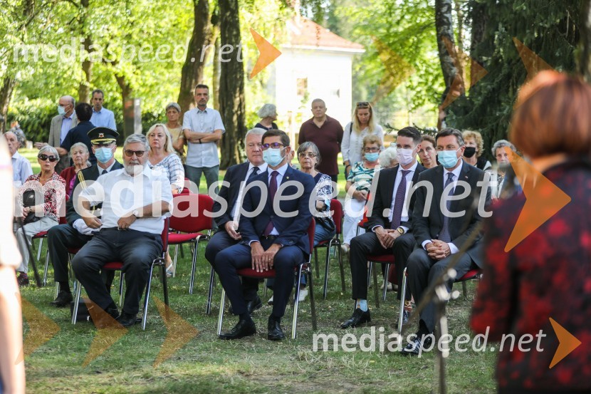  ... ;  Matjaž Rakovec, župan Mestne občine Kranj;  Janez Černe, podžupan Mestne občine Kranj;  Borut Pahor, predsednik Republike Slovenije91. obletnica smrti bazoviških junakov