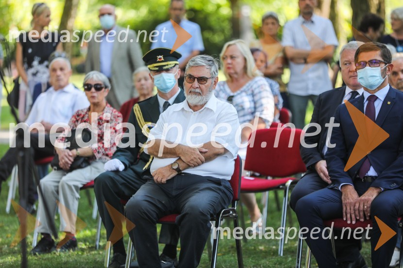  Milan Pahor, organizacijski odbor;  Matjaž Rakovec, župan Mestne občine Kranj91. obletnica smrti bazoviških junakov