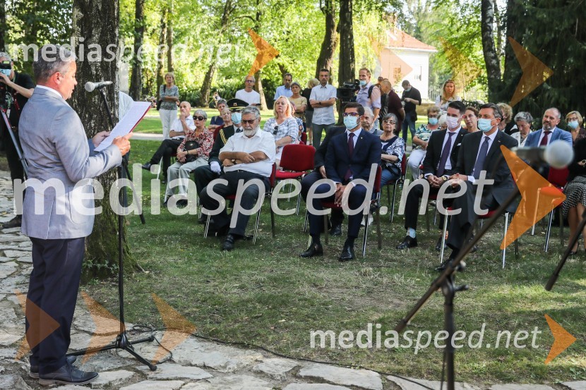  Luka Pisk, župan Občine Sovodnje ob Soči;  ... ;  Matjaž Rakovec, župan Mestne občine Kranj;  Janez Černe, podžupan Mestne občine Kranj;  Borut Pahor, predsednik Republike Slovenije91. obletnica smrti bazoviških junakov