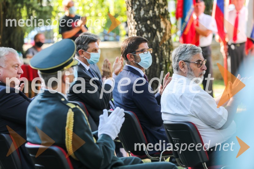 Borut Pahor, predsednik Republike Slovenije;  Matjaž Rakovec, župan Mestne občine Kranj;  ... 91. obletnica smrti bazoviških junakov