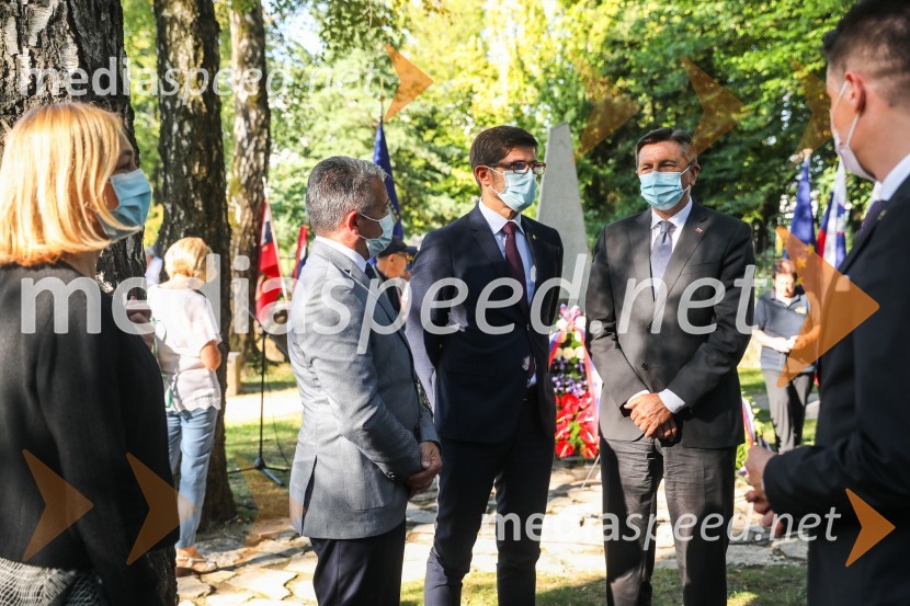  Luka Pisk, župan Občine Sovodnje ob Soči;  Matjaž Rakovec, župan Mestne občine Kranj;  Borut Pahor, predsednik Republike Slovenije91. obletnica smrti bazoviških junakov