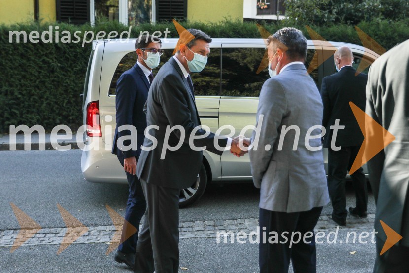  Matjaž Rakovec, župan Mestne občine Kranj;  Borut Pahor, predsednik Republike Slovenije;  Luka Pisk, župan Občine Sovodnje ob Soči91. obletnica smrti bazoviških junakov