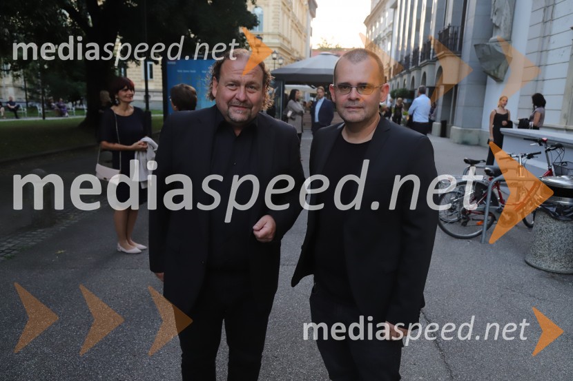  Darko  Brlek, direktor in umetniški vodja, Festival Ljubljana;  Alan Kavčič, predstavnik za odnose z javnostmi SNG MariborSlovesno obeleženje 30-letnice umetniškega delovanja Edwarda Cluga, SNG Maribor