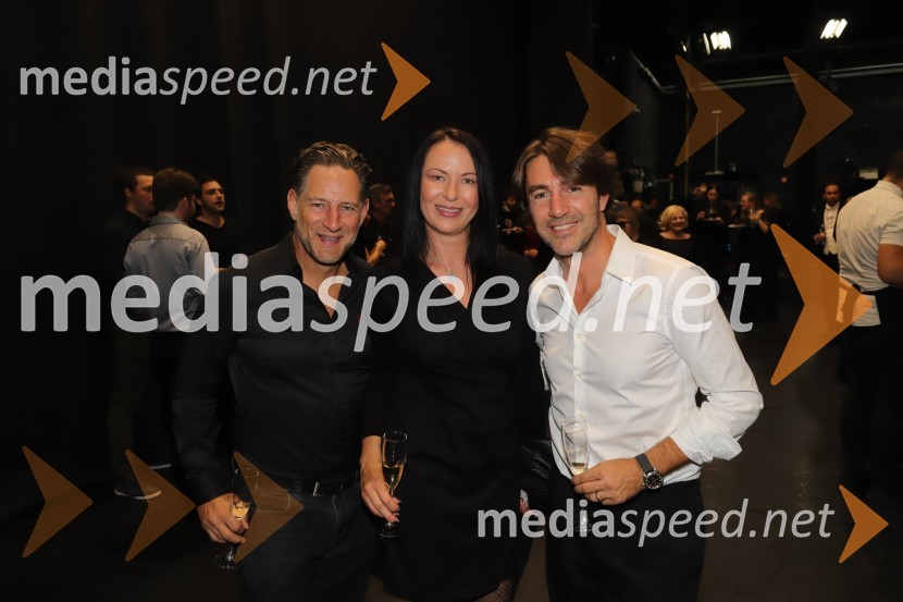  John Denhof, predsednik uprave NKBM;  Melita Pipuš;  Edward Clug, umetniški direktor, Balet SNG MariborSlovesno obeleženje 30-letnice umetniškega delovanja Edwarda Cluga, SNG Maribor